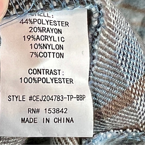 Melloday Plaid Shacket Longline Jacket size 2X - Picture 8 of 11